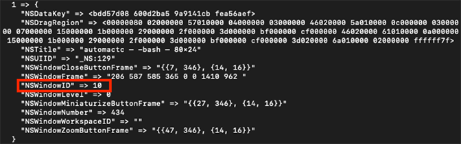 data in windows.plist with NSWindowID highighted