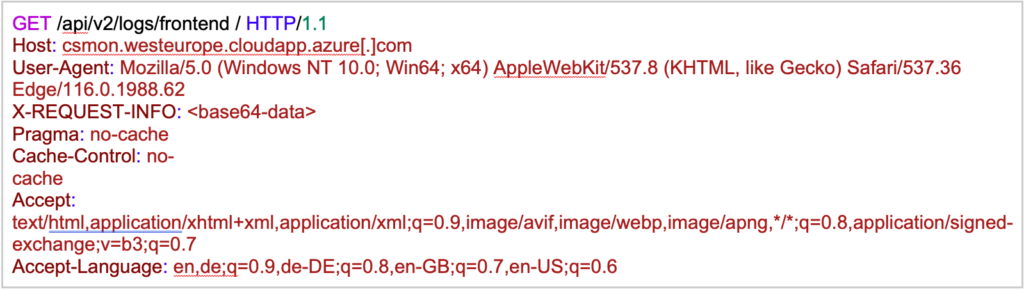 Figure 6. Ciro C2 agent check-in request