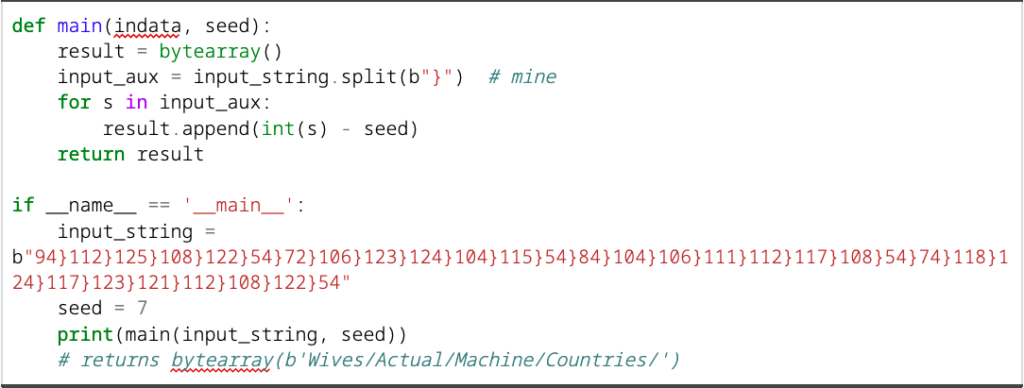 Figure 3. Python code to deobfuscate strings